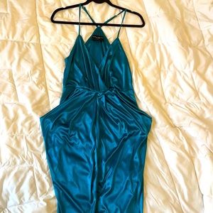 Women’s silky Akira Small Dress Turquoise